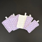 Lot de 5 cotons démaquillants étoiles (10x10cm)